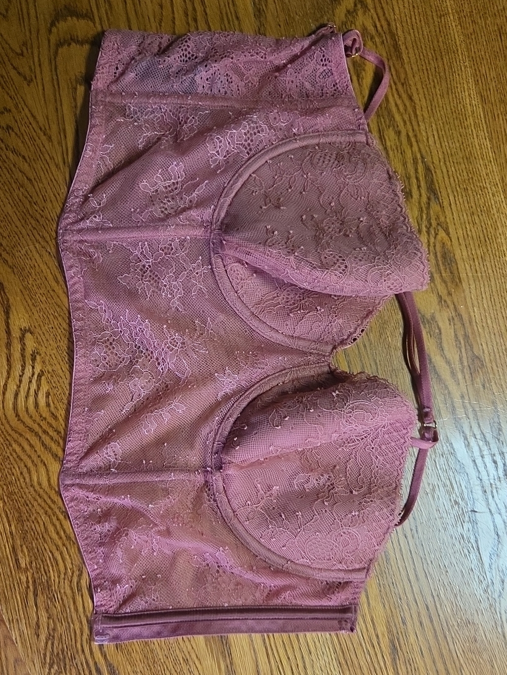 Victoria's Secret Dusty Rose Lace Longline Bralette
